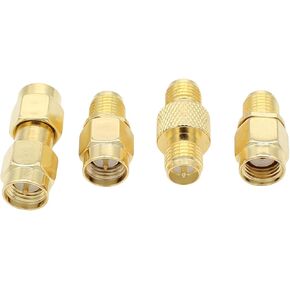 SMA ذكر أنثى إلى RP-SMA ذكر شاحن أنثي طقم موصل لتطبيق تمديد واي فاي محوري RF in Kuwait