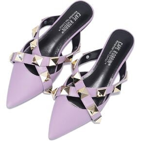 Cape Robbin Melis Flat Sandals Slides for Women, Womens Mules Slip On Shoes