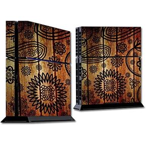 MightySkins Skin Compatible with Sony PS4 Console - Wooden Floral | Protective, Durable, and Unique Vinyl Decal wrap Cover | Easy to Apply, Remove, and Change Styles | Made in The USA