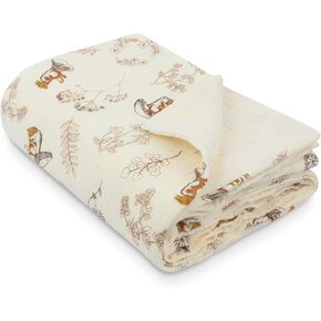 Muslin Baby Blankets for Girls Boys, Super Soft Nursery Blankets 100% Cotton Baby Blankets Neutral 41"x41", Lightweight Crib Blankets for Toddlers Infant Newborn (Flower)