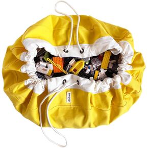 Swoop Bags - Durable Toy Storage Drawstring Bag - Ideal for Small Toys - Organizer and Play Mat - Cool Storage Holders For Kids Rooms and Playrooms - YELLOW