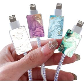 Basketball Cable Protector for iPhone Type-c Charger,Cool Numbers Pattern 4 pcs Set USB Cable Protector for Sports Fans Boys Men Girls Teen,Charging Cord Protector,Cable Chomper,USB Charger Saver