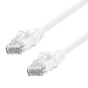 NavePoint Ethernet Patch Cable CAT6A, UTP, 24AWG, 7 Ft, 10 Pack, White