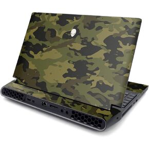 MightySkins Skin Compatible with Alienware Area-51M 17" (2019) - Green Camouflage | Protective, Durable, and Unique Vinyl Decal wrap Cover | Easy to Apply, Remove, and Change Styles | Made in The USA