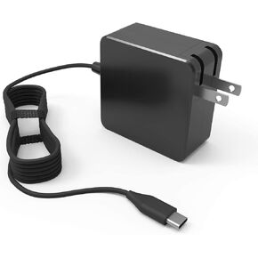 45 وات USB C Chromebook شاحن USB-C 45W بديل لـ HP Samsung Lenovo Dell Asus Acer Google Chrome Book Charger Laptop Charging Fast Type C AC Universal USBC محول الطاقة