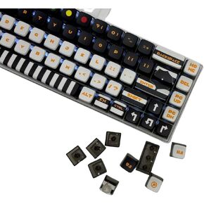 Panda Keycaps,Black Pudding Keycaps,Gamming Keycaps,Dye Sub PBT Keycaps,Custom Keycaps for Mechanical Gaming Keyboard,Shine Through Keycaps,Compatiability for 100%, 95%,80%,75%, 65%, 60% (Cute Panda)