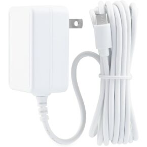 LEFXMOPHY Handheld Parent Unit Adapter for VAVA Monitor Charger Longer Cord Screen Baby Monitor Power 5V ETL White 10ft Long Cable Charging Driver(Not for Cam)