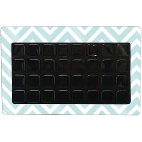 MightySkins Glossy Glitter Skin Compatible with Elgato Stream Deck XL - Aqua Chevron | Protective, Durable High-Gloss Glitter Finish | Easy to Apply and Change Styles | Made in The USA