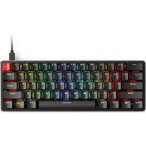 Glorious GMMK Modular Mechanical Gaming Keyboard - 60% COMPACT Size (61 Key) - RGB LED Backlit, Brown Switches, Hot Swap Switches (Black)(GMMK-COMPACT-BRN) (Renewed)