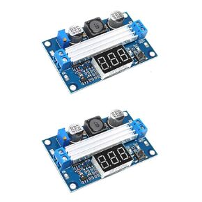 2pcs LTC1871 DC-DC Boost Step-up Voltage Converter Module 100W High Power Adjustable Output 3.5-35V Power Regulator Board with LED Voltage Meter