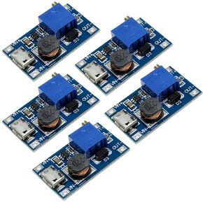 20pcs JacobsParts DC-DC Micro-USB Step Up Boost Module 2-24V Input 5V 9V 12V 28V Adjustable Output Power Converter MT3608