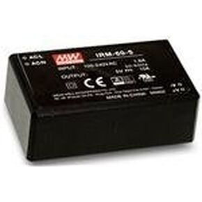 MEAN WELL IRM-60-24 Single Output AC/DC Encapsulated Power Supply, PCB mounting Style, 24 Volt, 2.5 Amp, 60 Watt