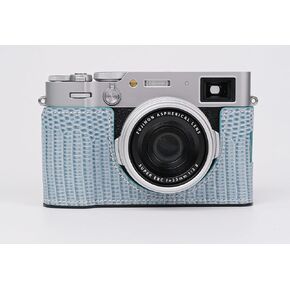 Handmade Genuine Leather Camera Half Case for Fujifilm X100VI - Top Layer Cowhide Body + Metal Base Plate - Hand Shank Free Design (Brown)