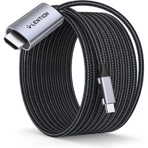 LENTION 10FT USB C to HDMI 2.0 Cable Adapter (4K/60Hz) Compatible 2021-2016 MacBook Pro 13/15/16, New iPad Pro/Mac Air/Surface, Stable Driver Adapter (CB-CU707-3M, Space Gray)