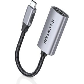 LENTION USB C to HDMI Adapter 4K@60Hz,Thunderbolt 3/4 to HDMI Adapter,HDMI to USB-C Adapter,USB-C Compatible 2023-2016 MacBook Pro,New iPad/Surface/Mac Air,Galaxy,Pixelbook,XPS etc(CU607,Space Gray)