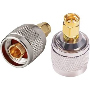 DHT Electronics 2pcs RF coaxial coax adapter SMA male to N male Wi-Fi Adaptor