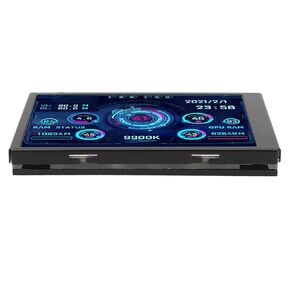 Computer Temp Monitor, Mini Screen PC Sensor Panel Display 3.5in IPS Full View Display Plug and Play for Home (Black)