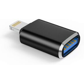 OTG Lightning Male to USB 3.0 Female Adapter OTG Compatible iPhone 14 13 12 11 Xr X XS 8 7 Plus Max iPad Air Pro Mini,Support Camera Card Reader Mouse Keyboard Hubs Piano Converter Connect U Disk