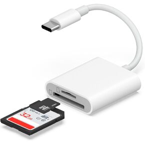 SD Card Reader for iPhone 15, Sd Card Adapter, SD Card Reader USB C, Sd Card Reader for Android, Memory Card Reader