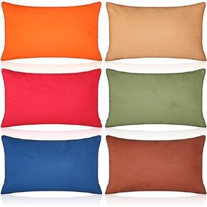 6 Pack Mini Pillows for Daycare Small Travel Pillow 14"x9" Children Pillow Small Kids Pillows Soft Small Pillows Travel Kids Nap Pillow for School Nap Time Pet Neck Lumbar (Multicolor)