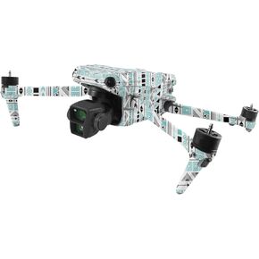 MightySkins Skin Compatible with DJI Air 3 - Turquoise Tribal | Protective, Durable, and Unique Vinyl Decal wrap Cover | Easy to Apply, Remove, and Change Style