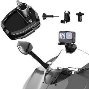 Camera Motorcycle Windshield Mount for Insta360 X4 X3 X2 Ace Pro One RS R GO 2 3, Go Pro Hero 12 11 10 9 and DJI OSMO Action 4 3 2