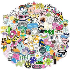100 Pcs Cute Stickers, Laptop and Water Bottle Decal Sticker Pack for Teens, Girls, Women Vinyl Stickers Waterproof