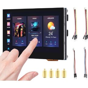 Waveshare ESP32-S3 4.3inch Touch Screen Development Board 5-Point Capacitive Display 800x480, 32-bit LX7 Dual-core Processor, Support 2.4GHz W i-Fi and BLE 5, Onboard CAN RS485 I2C Interface