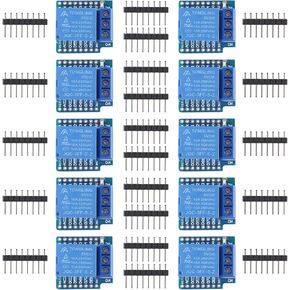 10pcs 5V Mini Relay Shield 5V Relay Module 1 Channel 5V Relay Shield for WeMos D1 Mini also Compatible with Arduino