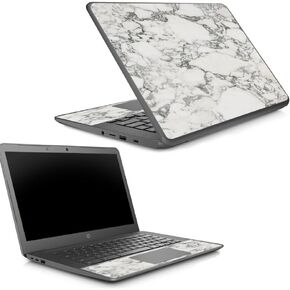 MightySkins Skin Compatible with HP Chromebook 14 G5 - White Marble | Protective, Durable, and Unique Vinyl Decal wrap Cover | Easy to Apply, Remove, and Change Styles | Made in The USA