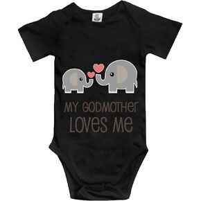 My Godmother Loves Me Baby Boy Girl Clothes Newborn Organic Bodysuit Romper