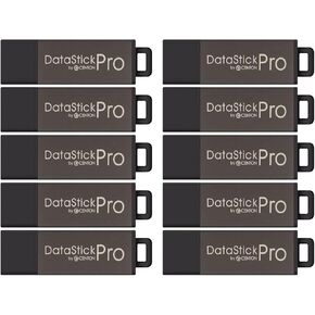 Centon Electronics DataStick Pro USB 2.0 Flash Drive, 128 GB, 10 USB Flash Drives, 10 Bulk Pack, Grey