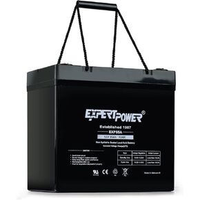 ExpertPower 12 Volt 55 Amp Deep Cycle Sealed Lead Acid Wheelchair Medical Mobility Rechargeable Battery [EXP12500]