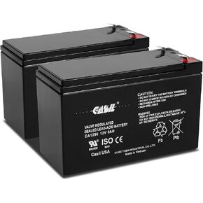 Casil 12V 9Ah F2 Terminal Replacement Battery Compatible with APC UPS Computer Backup Power (BX1300LCD), APC Back-UPS NS 1250 2 Pack