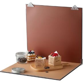 10PCS 20Patterns Double Sided Photo Backdrop paper with 16.5x15.5In Background Boards Wood Brick White Photography Backdrop for Product and Food shooting