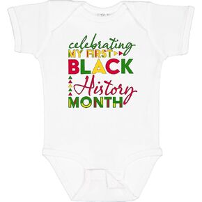 inktastic Celebrating My First Black History Month- for Kids Baby Bodysuit
