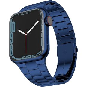 Wolait Compatible with Apple Watch Ultra 2 Band 49mm 45mm 44mm 42mm 41mm 40mm 38mm, Ultra Thin Solid Stainless Steel Band for Apple iWatch Ultra SE Series 9/8/7/6/5/4/3/ Men Women