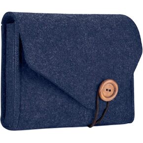 ProCase Macbook Power Adapter Case Storage Bag, Felt Portable Electronics Accessories Organizer Pouch for MacBook Pro Air Laptop Power Supply Magic Mouse Charger Cable Hard Drive Power Bank –Navy