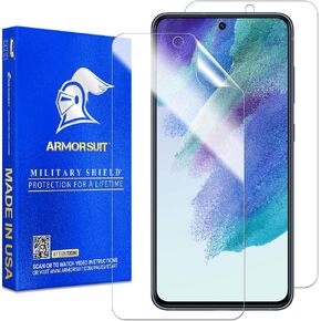 ArmorSuit [2 Pack] MilitaryShield Screen Protector Designed for Samsung Galaxy S21 FE 5G [6.4 in] (2022) Case Friendly Anti-Bubble HD Clear Film - Made in USA