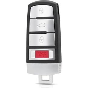 4 Buttons Car Smart Remote Control Key Fob for Volkswagen VW Passat 2006-2013 / VW CC 2009 2010 2011 2012 2013 2014 2015 keyless Entry FCC ID: NBG009066T PN:HLO 3C0 959 752 N BB AE AM
