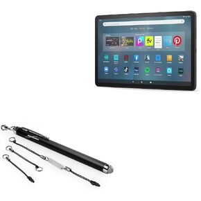 BoxWave Stylus Pen Compatible with Amazon Fire Max 11 (2023, 13th Gen) - EverTouch Capacitive Stylus, Fiber Tip Capacitive Stylus Pen - Jet Black