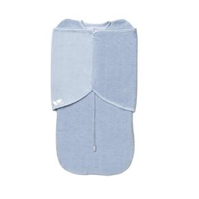 BreathableBaby Adjustable 3-in-1 Soft Premium Cotton Newborn Swaddle Trio Blanket & Wrap, (Infants 0-4 months) – Blue Heather, Arms Up, Arms Down, Arms Out, Perfect Baby Gift