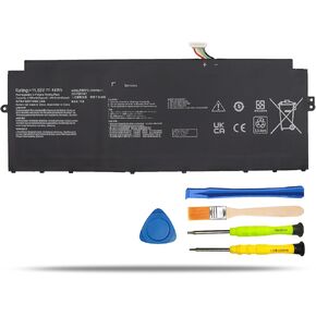 استبدال بطارية الكمبيوتر المحمول C31N1824-1 لجهاز Asus Chromebook C425 C425T C425TA Flip C433 C433T C433TA Z3400 Series Notebook 0B200-03550000 11.55V 48Wh 4160mAh in Kuwait