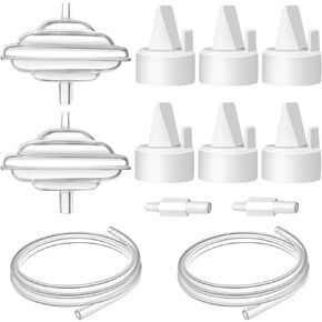 PumpMom-us Breast Pump Parts for Spectra, Duckbill Valve Tubes Backflow Protector Compatible with Spectra S1 S2 9 Plus Synergy Gold, Not Original Spectra Pump Parts