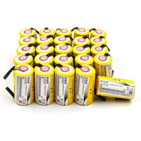 (25-Pack) Sub C 1.2V 2000mAh Ni-CD SC Rechargeable Battery for Power Tools (with Tabs)