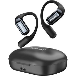 BUGANI Open Ear Headphones, Bluetooth 5.2 Wireless Headphones with Microphone, ENC Clear Talk, Immersive Stereo Sound, Fast Charging, 32H Playtime, Waterproof Sport Earbuds for Running.