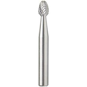 Amana Tool - BURS-172 Solid Carbide Oval Shape 1/4 Dia x 3/8 x 1/4 Shank Double Cut SE Bur