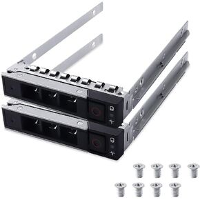 2.5" inch 0DXD9H SAS SATA Hard Drive HDD Tray Caddy Compatible for Dell 14th Gen 14 G14 R440 R540 R640 R740 R740xd R840 R940 R6415 R7415 R7425 PowerEdge Server SAS SATA HDD Tray with Screws (2-Pack)