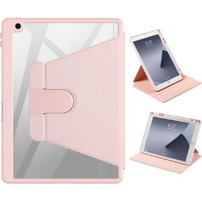 Rotating Case 10.2 Compatible with iPad 9th Generation(2021)/8th Generation(2020)/7th Gen(2019),360 Degree Rotating Stand Cover, Multi-Angle Viewing Folio Cover with Pencil Holder