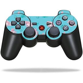 Protective Vinyl Skin Decal Skin Compatible with Sony Playstation 3 PS3 Controller wrap Sticker Skins Flower Power Blue